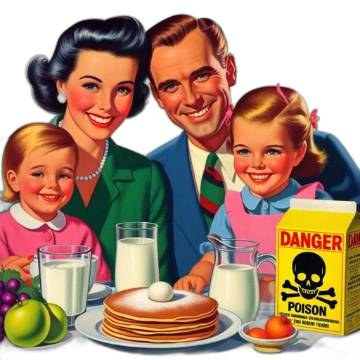 food, robot, weapon, vintage, family, breakfast, scene, cheerful transparent PNG cut-out