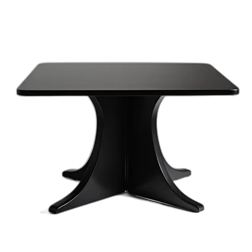 furniture, staff, 3d render, black, rectangular, table, smooth, surface transparent PNG cut-out