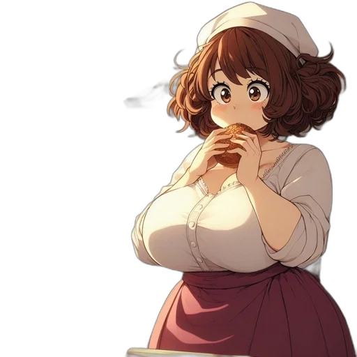 food, dress, staff, hat, anime, concept art, pixel art, cartoon transparent PNG cut-out