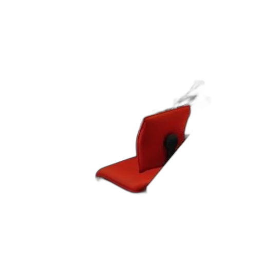 furniture, hat, umbrella, shoes, 3d render, red, cluttered, office transparent PNG cut-out
