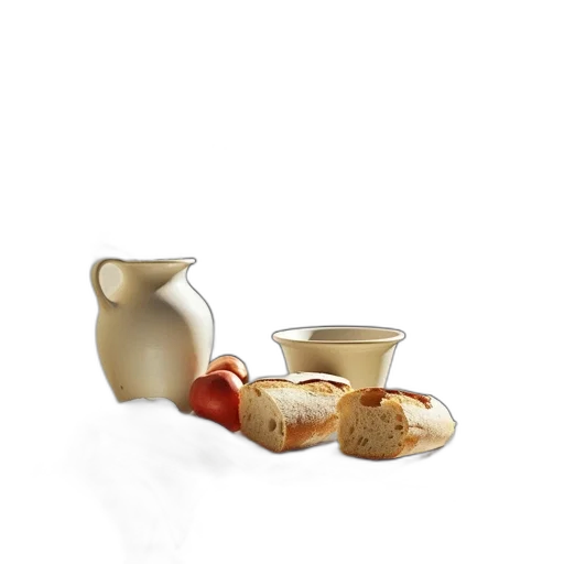 jewelry, food, furniture, shoes, 3d render, photorealistic, concept art, earth tones transparent PNG cut-out
