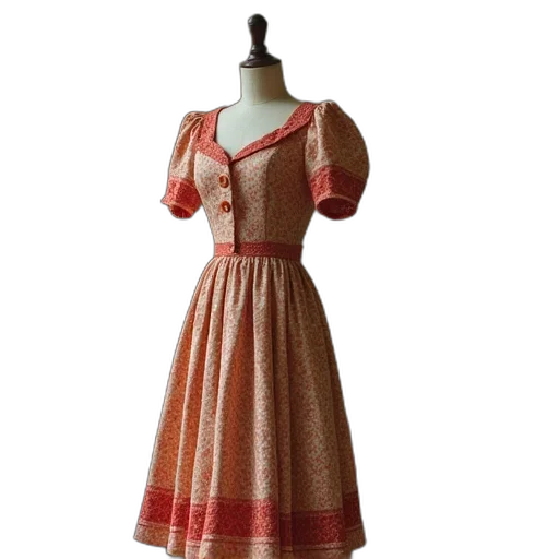 dress, red, 1940s, style, dresses, vintage, other, clothing transparent PNG cut-out