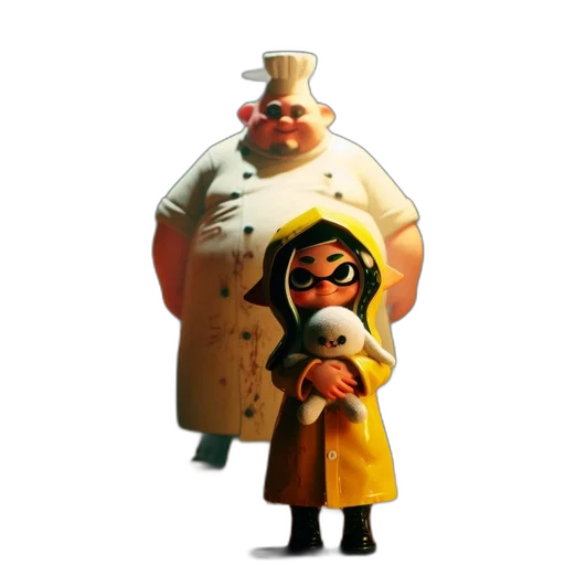 food, jacket, staff, robot, concept art, 3d render, photorealistic, snow transparent PNG cut-out