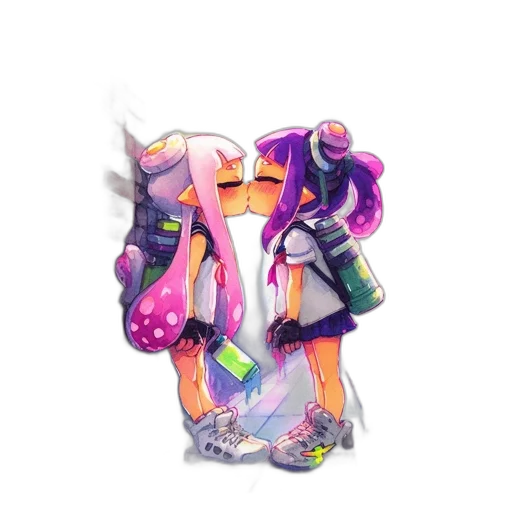 jacket, dress, weapon, robot, concept art, watercolor, pixel art, vaporwave transparent PNG cut-out