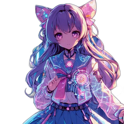 staff, dress, jacket, vaporwave, anime, pixel art, concept art, pastel transparent PNG cut-out