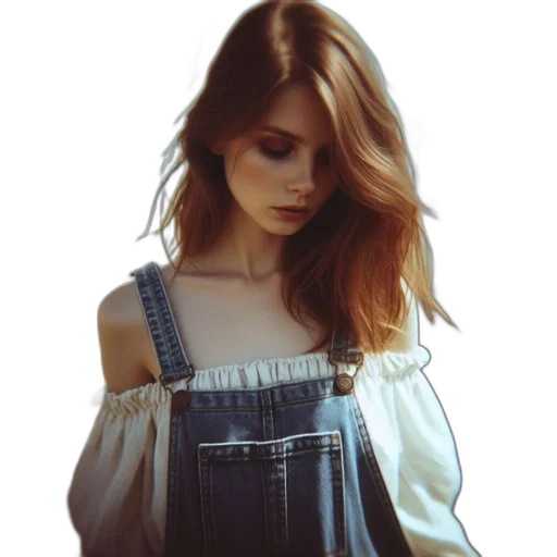 dress, jacket, face, hair, photorealistic, oil painting, watercolor, anime transparent PNG cut-out