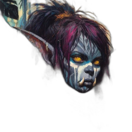 creature, face, mask, dragon, fantasy art, concept art, watercolor, photorealistic transparent PNG cut-out
