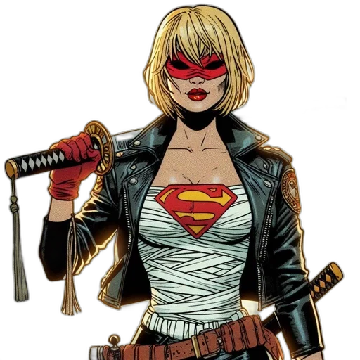 comic book art, concept art, cartoon, blonde-haired, female, character, wearing, red transparent PNG cut-out