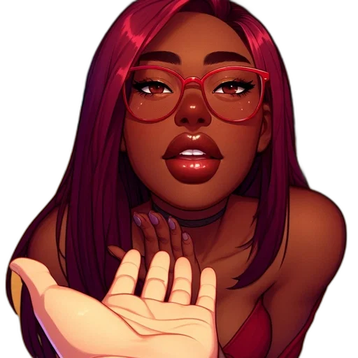 face, pixel art, concept art, cartoon, fantasy art, red, dark, neon transparent PNG cut-out