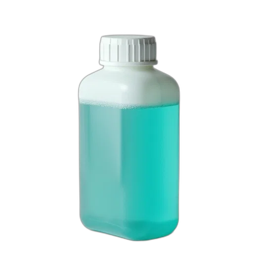 bottle, 3d render, vaporwave, blue, pastel, green, liter, canister transparent PNG cut-out