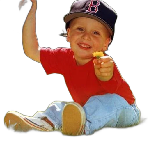 hat, weapon, photorealistic, young, child, wearing, red, shirt transparent PNG cut-out
