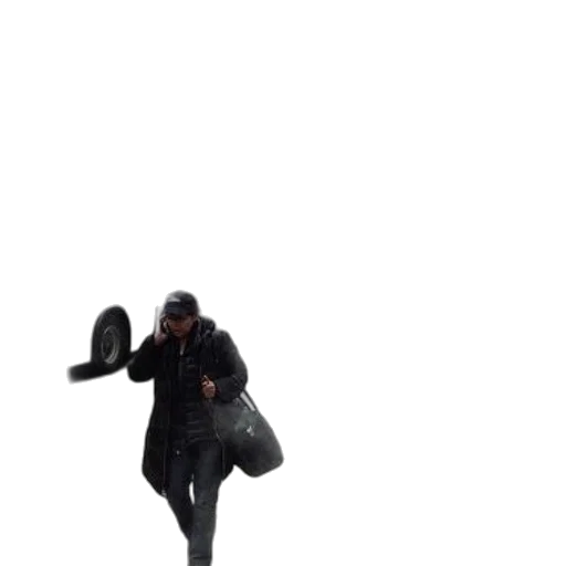 jacket, umbrella, hat, staff, concept art, 3d render, photorealistic, cyberpunk transparent PNG cut-out