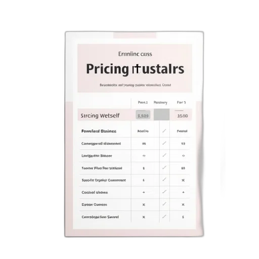 pricing, template, business, plan transparent PNG cut-out
