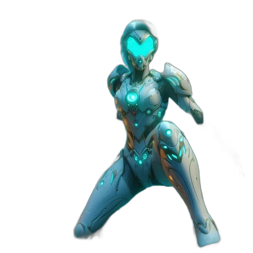robot, mask, weapon, creature, concept art, 3d render, fantasy art, cyberpunk transparent PNG cut-out
