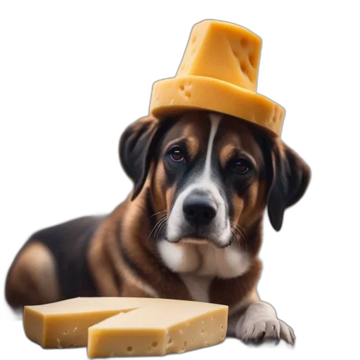 hat, food, animal, crown, colorful, dog, wears, slice transparent PNG cut-out
