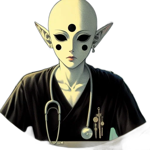 mask, staff, face, jewelry, concept art, fantasy art, pixel art, cartoon transparent PNG cut-out