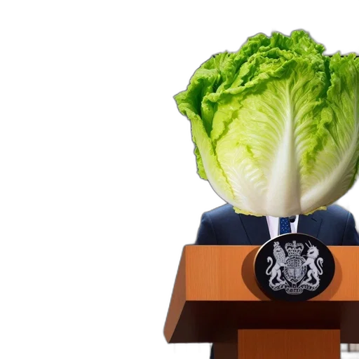 food, crown, staff, anthropomorphic, lettuce, stands, podium, before transparent PNG cut-out