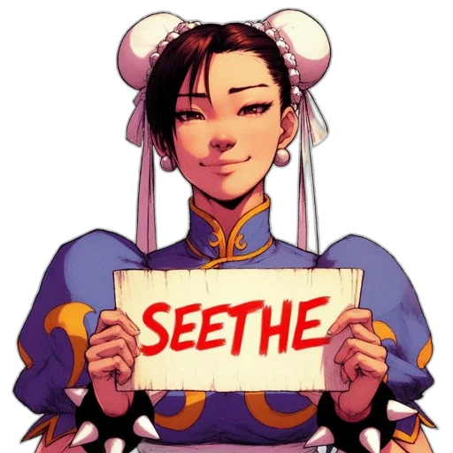 face, staff, anime, concept art, pixel art, animated, female, character transparent PNG cut-out