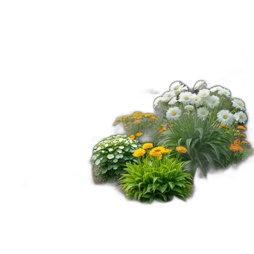 flower, crown, jewelry, umbrella, photorealistic, 3d render, concept art, oil painting transparent PNG cut-out