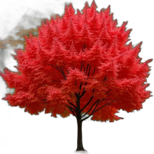 tree, crown, flower, hair, photorealistic, 3d render, concept art, fire transparent PNG cut-out