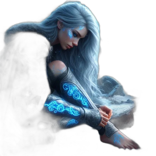 dress, dragon, fantasy art, concept art, pixel art, comic book art, blue, monochrome transparent PNG cut-out