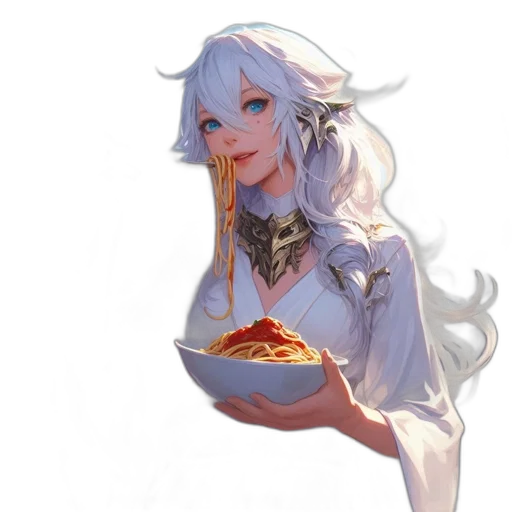 food, dragon, dress, staff, fantasy art, anime, concept art, pixel art transparent PNG cut-out