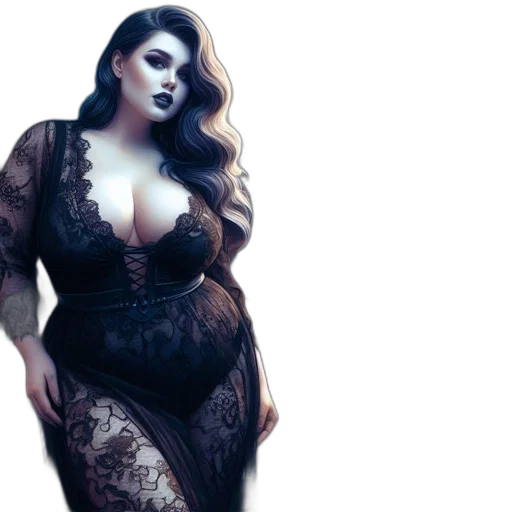 dress, dark, hauntingly, beautiful, scene, gothic-clad, woman, stands transparent PNG cut-out