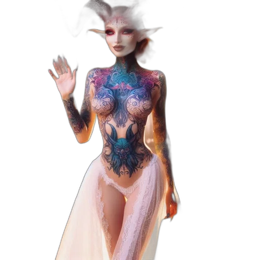 dress, creature, dragon, concept art transparent PNG cut-out