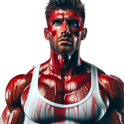 animal, face, creature, cyberpunk, comic book art, photorealistic, concept art, red transparent PNG cut-out