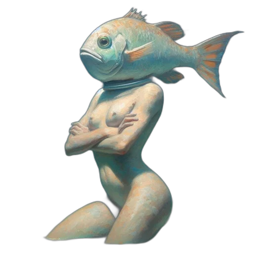 creature, animal, staff, concept art, photorealistic, 3d render, fantasy art, underwater transparent PNG cut-out