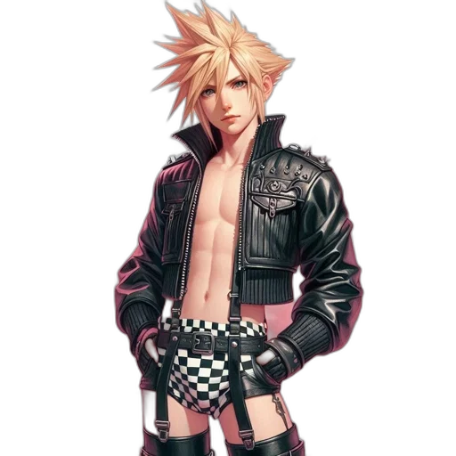 jacket, pixel art, concept art, cyberpunk, fantasy art, monochrome, male, animated transparent PNG cut-out