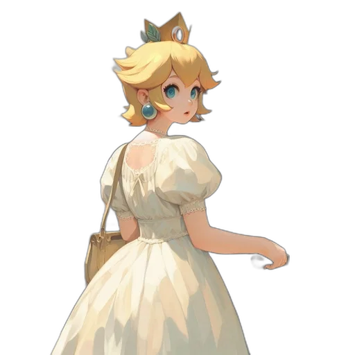dress, crown, staff, animal, concept art, pixel art, watercolor, 3d render transparent PNG cut-out