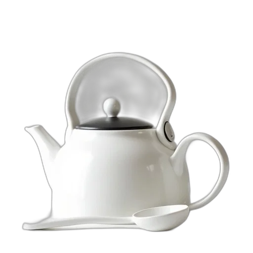 crown, 3d render, photorealistic, white, ceramic, teapot, matching, handle transparent PNG cut-out