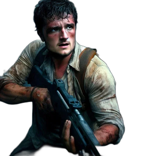 weapon, photorealistic, concept art, comic book art, pixel art, agitated, man, wielding transparent PNG cut-out