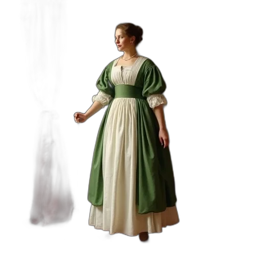 dress, photorealistic, 3d render, concept art, oil painting, green, painting, depicts transparent PNG cut-out