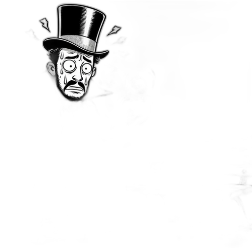 hat, face, mask, crown, cartoon, comic book art, concept art, pencil sketch transparent PNG cut-out