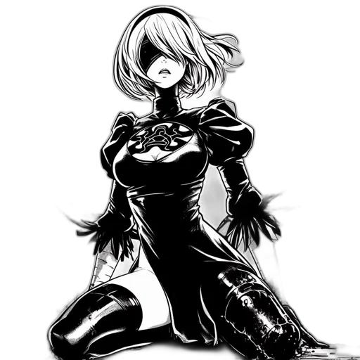 robot, dress, mask, jacket, comic book art, concept art, cartoon, cyberpunk transparent PNG cut-out