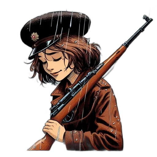 weapon, staff, hat, jacket, pixel art, comic book art, concept art, cartoon transparent PNG cut-out