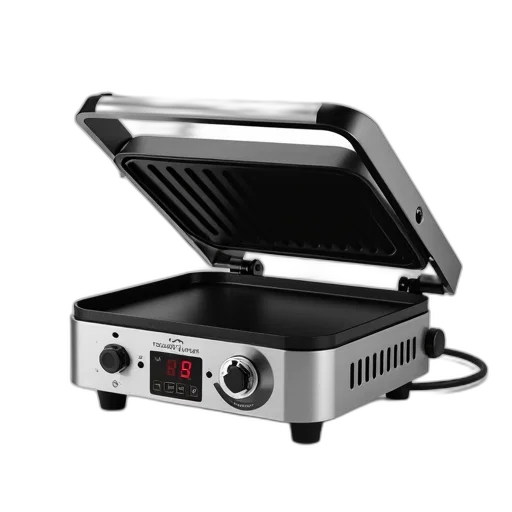 robot, modern, electric, grill, sleek, design, digital, controls transparent PNG cut-out