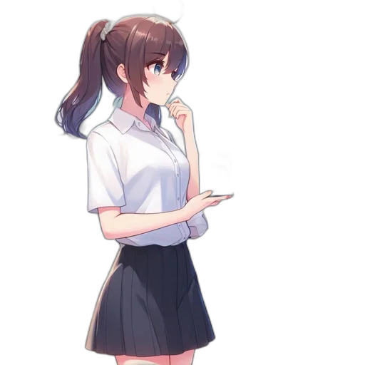 dress, staff, jacket, face, anime, pixel art, concept art, cartoon transparent PNG cut-out