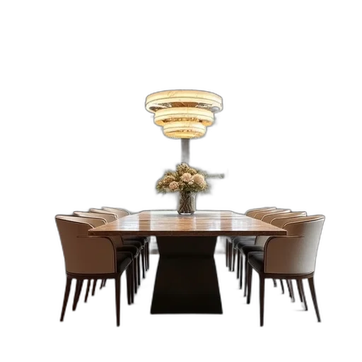 furniture, 3d render, earth tones, golden transparent PNG cut-out