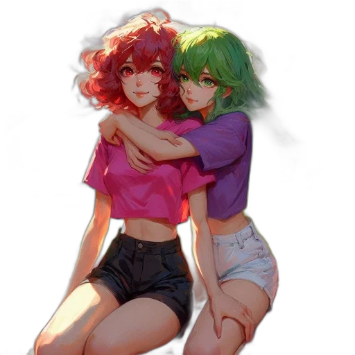 concept art, vaporwave, anime, pixel art, neon lights, fire, outer space, green transparent PNG cut-out