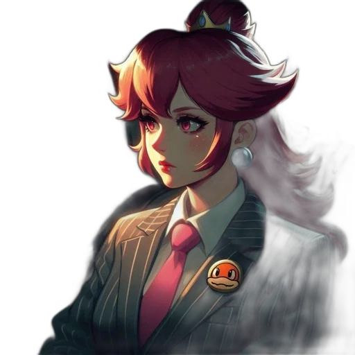 staff, jacket, face, crown, concept art, watercolor, pixel art, anime transparent PNG cut-out
