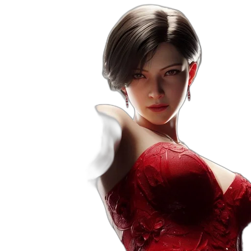 dress, photorealistic, concept art, 3d render, fantasy art, red, woman, fiery transparent PNG cut-out