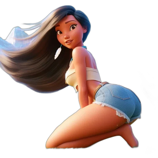 hair, dress, concept art, cartoon, 3d render, photorealistic, animated, female transparent PNG cut-out