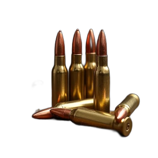 weapon, 3d render, photorealistic, rounds transparent PNG cut-out