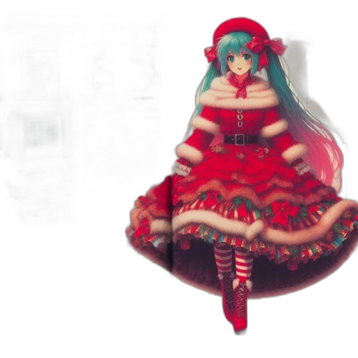 dress, robot, concept art, 3d render, pixel art, anime, red, japanese transparent PNG cut-out