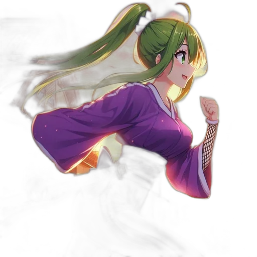 dress, staff, dragon, weapon, anime, concept art, watercolor, fantasy art transparent PNG cut-out