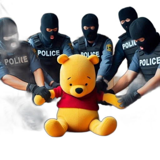 mask, animal, weapon, concept art, indoor, setting, police, officers transparent PNG cut-out