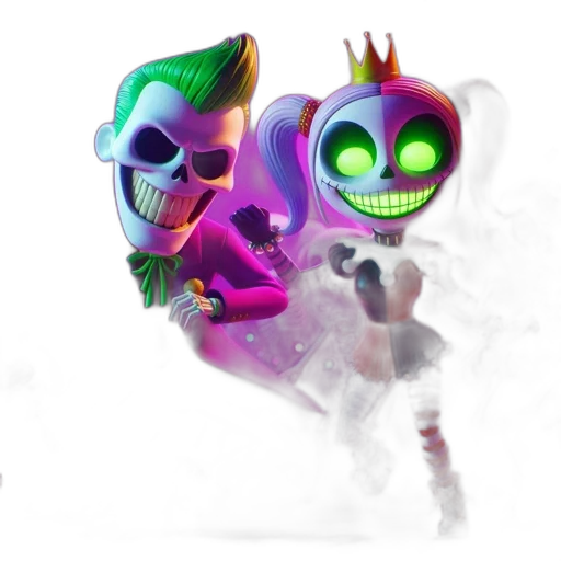 mask, concept art, pixel art, fantasy art, 3d render, fire, neon, colorful transparent PNG cut-out